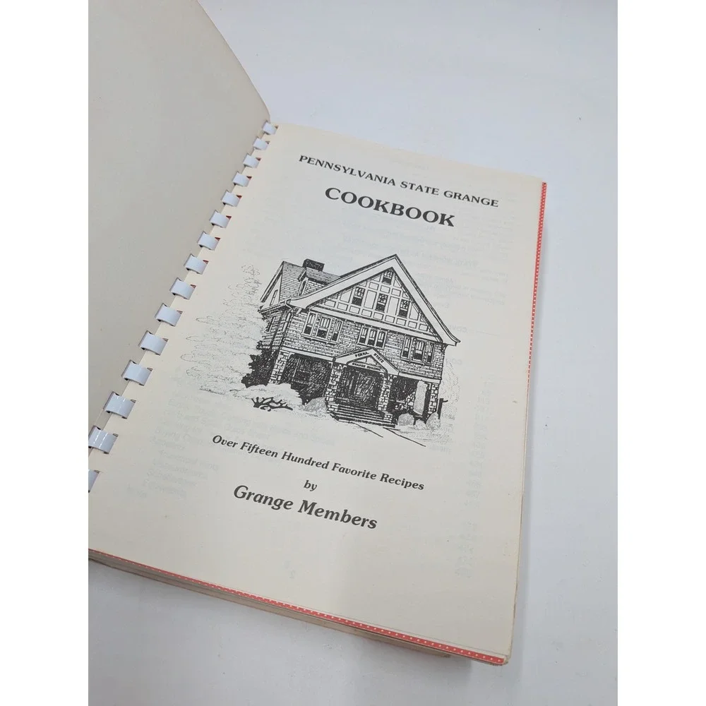 Vintage Pennsylvania State Grange Cookbook 1500+ Recipes 1986 Spiral Bound PA